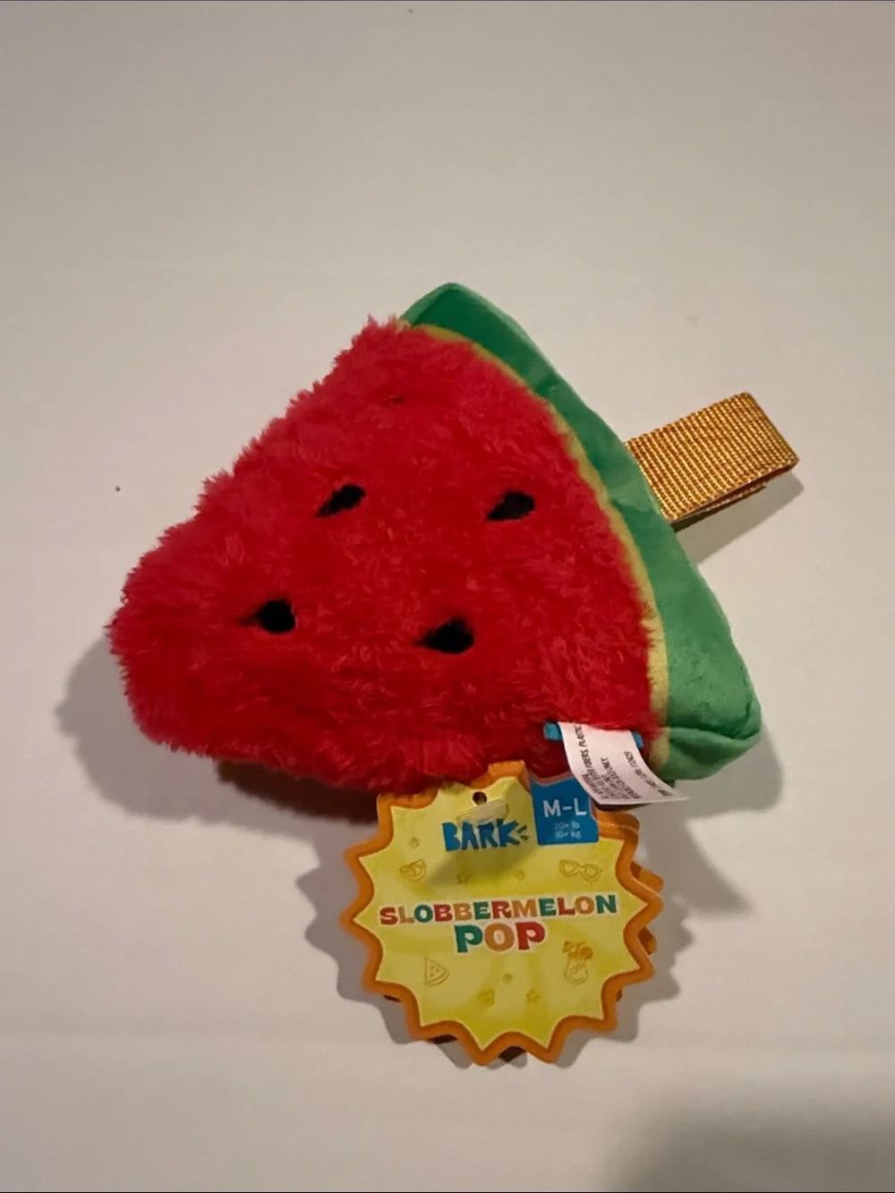 Bark Box  Plush Watermelon Slice Dog Toy - Red & Green - M-L- 20lb+